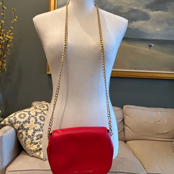 Marc Jacobs Red Leather Gold Chain Bag - Picture 14 of 15